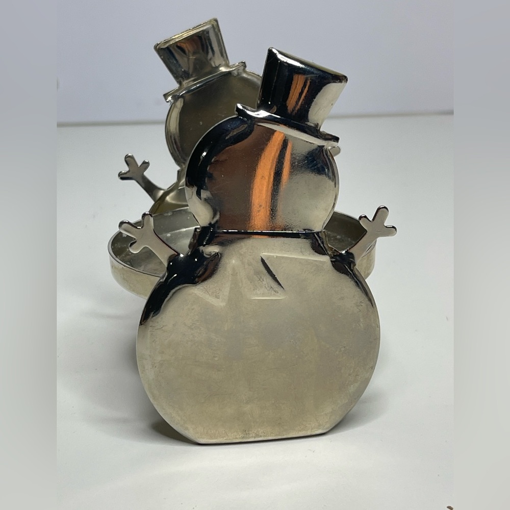 Metal Snowman Candle Holder
